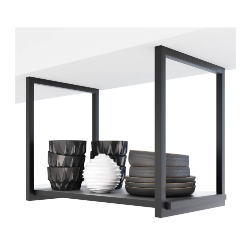 Suporte Estilo Industrial Simples de Teto para Prateleiras de 25cm