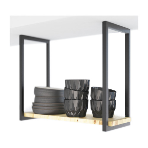 Suporte Estilo Industrial Simples de Teto para Prateleiras de 20cm