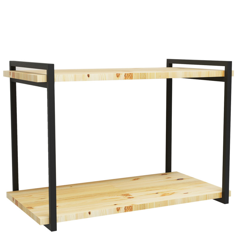 Suporte Estilo Industrial Duplo de Parede para Prateleiras de 30cm