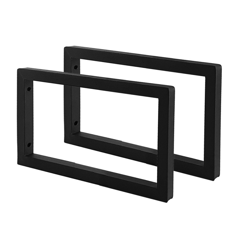 Par de Suportes Estilo Industrial Simples de Parede para Prateleiras de 20cm