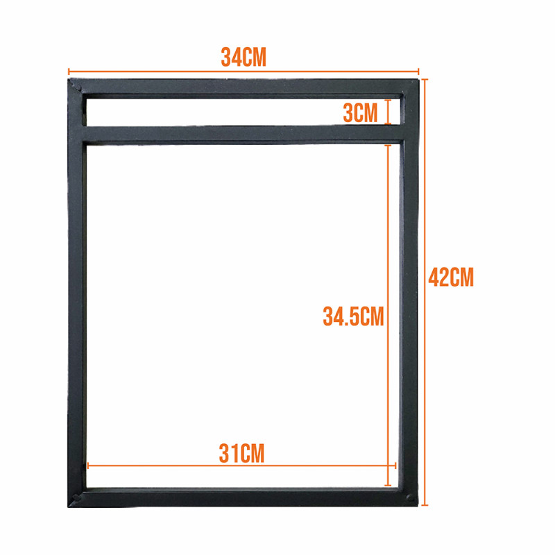 Trio de Suportes Estilo Industrial Duplo de Parede para Prateleiras de 30cm
