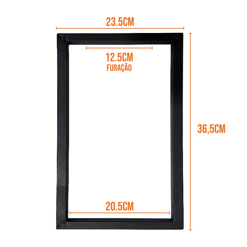 Trio de Suportes Estilo Industrial Simples de Teto para Prateleiras de 20cm