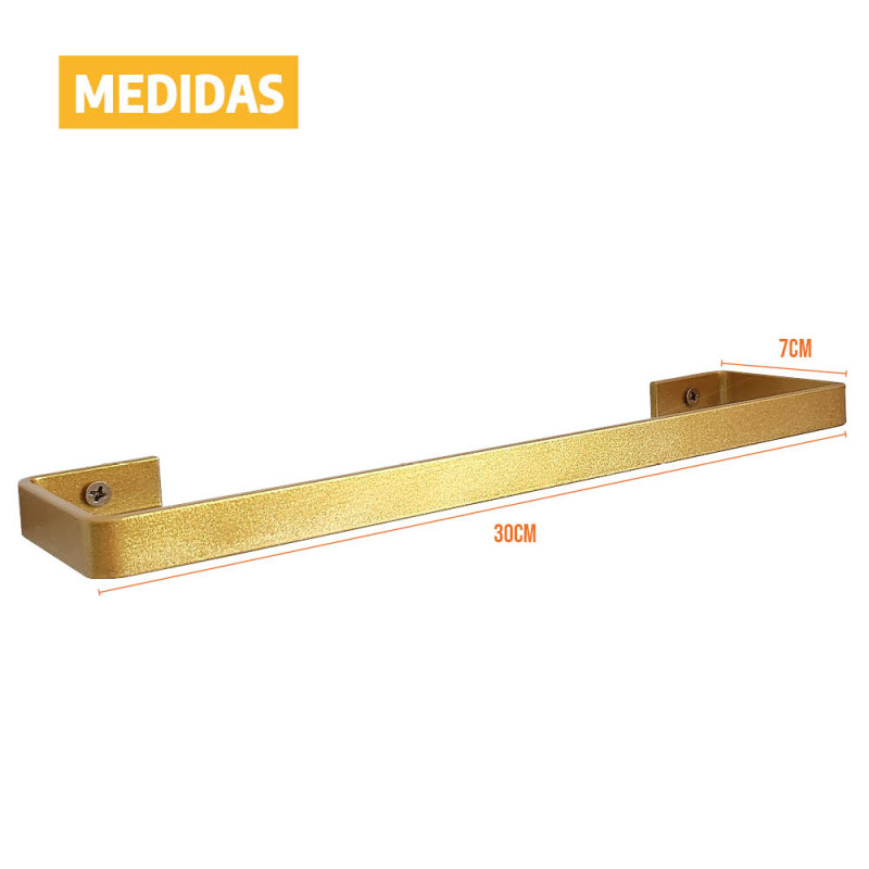 Toalheiro Simples de Parede 30cm