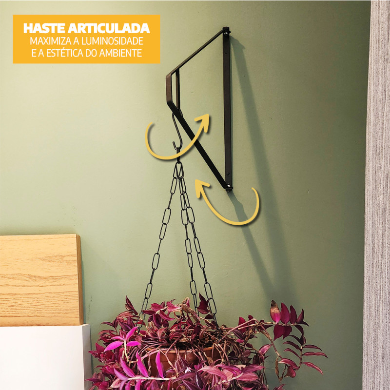Suporte para Plantas Suspensas Artic Preto