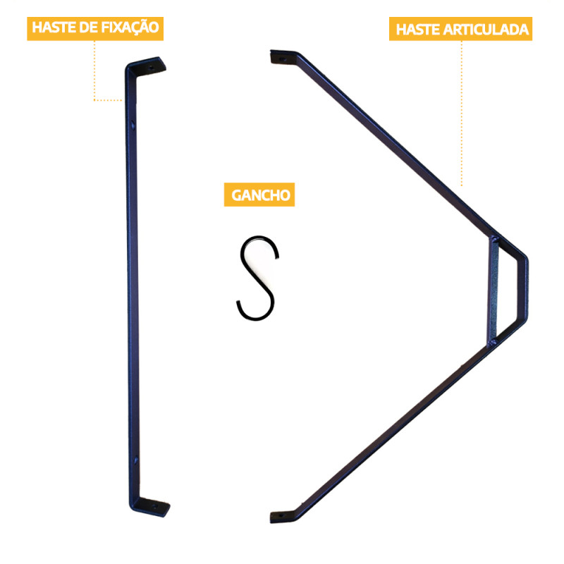 Suporte para Plantas Suspensas Artic Preto