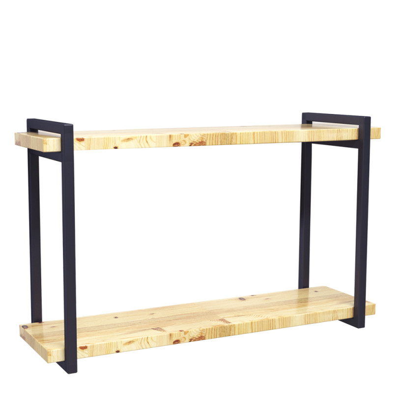 Suporte Estilo Industrial Duplo de Parede para Prateleiras de 15cm