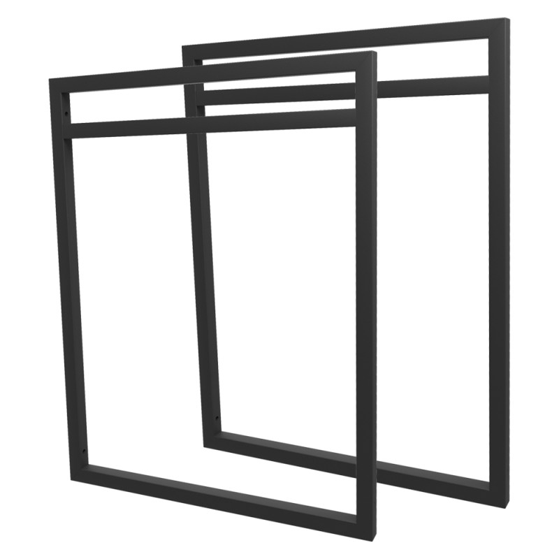 Par de Suportes Estilo Industrial Duplo de Parede para Prateleiras de 30cm