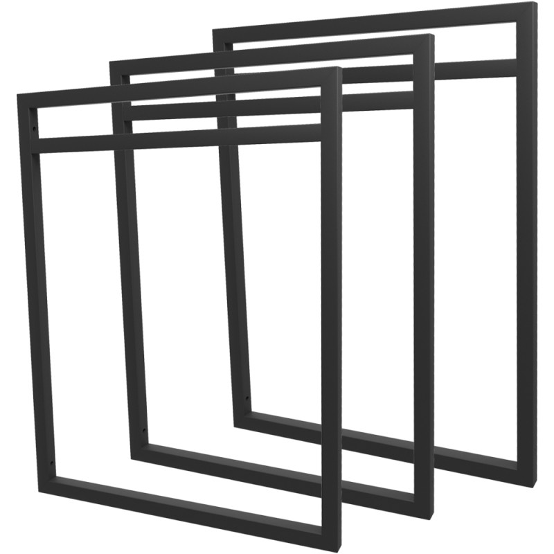 Trio de Suportes Estilo Industrial Duplo de Parede para Prateleiras de 30cm