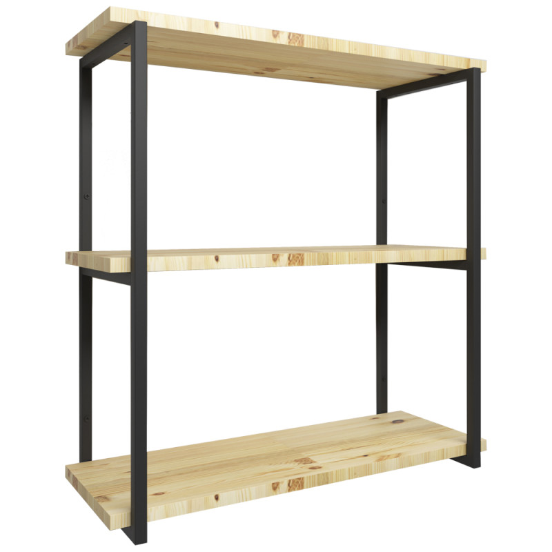 Suporte Estilo Industrial Duplo G Teto e Parede para Prateleiras de 20cm 