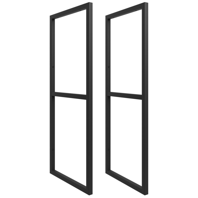 Par de Suportes Estilo Industrial Duplo G Teto e Parede para Prateleiras 20cm