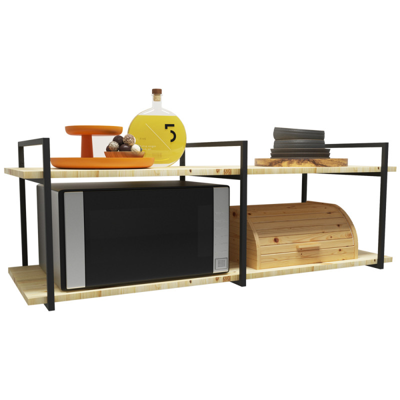 Trio de Suportes Estilo Industrial Duplo de Parede para Prateleiras de 40cm