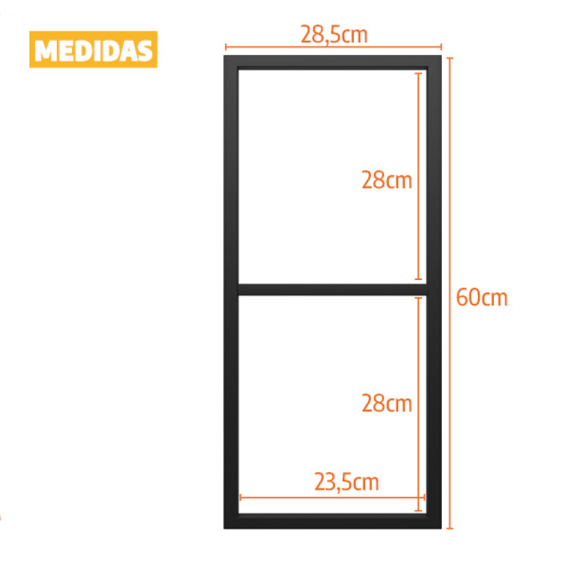 Par de Suportes Estilo Industrial Duplo G Teto e Parede para Prateleiras de 25cm