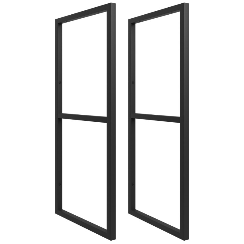 Par de Suportes Estilo Industrial Duplo G Teto e Parede para Prateleiras de 25cm