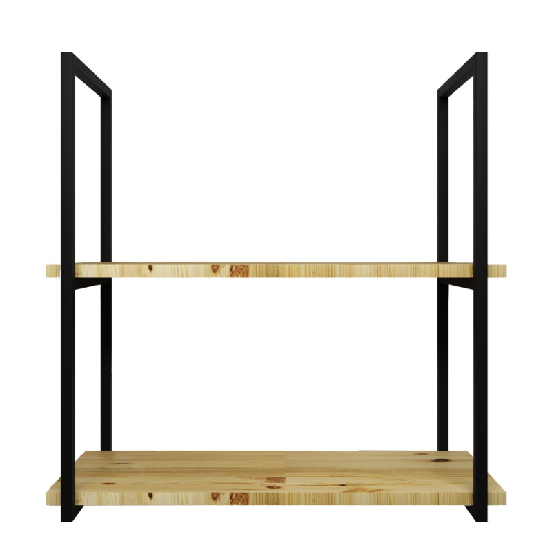 Suporte Estilo Industrial Duplo G Teto e Parede para Prateleiras de 25cm 