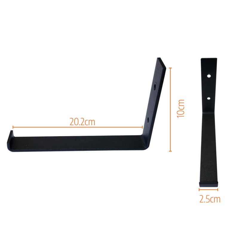 Par de Mãos Francesas Invertidas para Prateleira 20cm