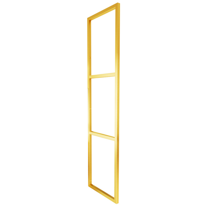 Suporte Estilo Industrial Triplo Dourado Teto e Parede Prateleiras 20cm