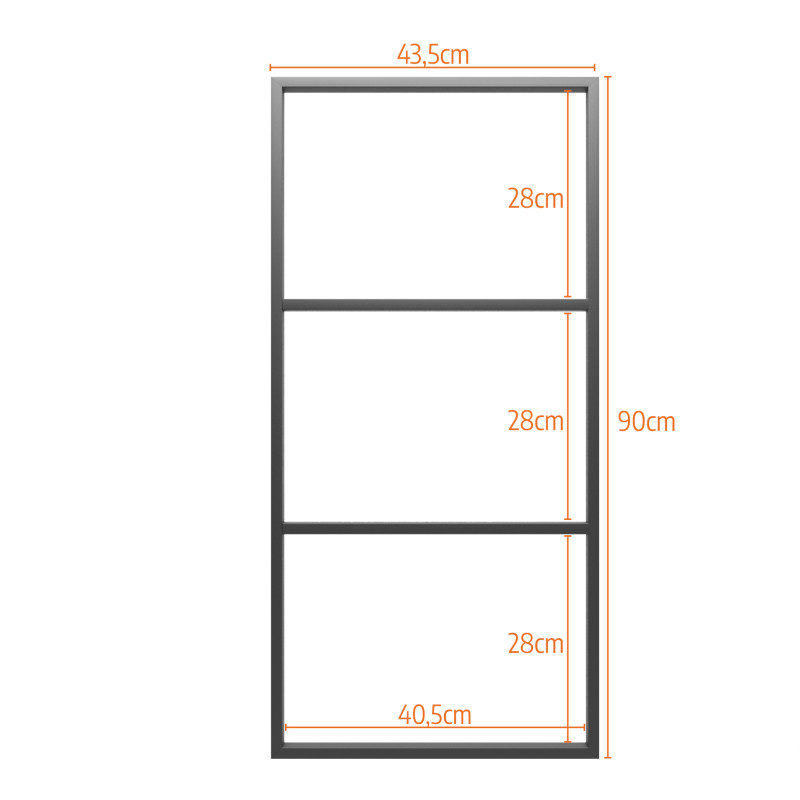 Trio de Suportes Estilo Industrial Triplo de Teto e Parede para Prateleiras de 40cm
