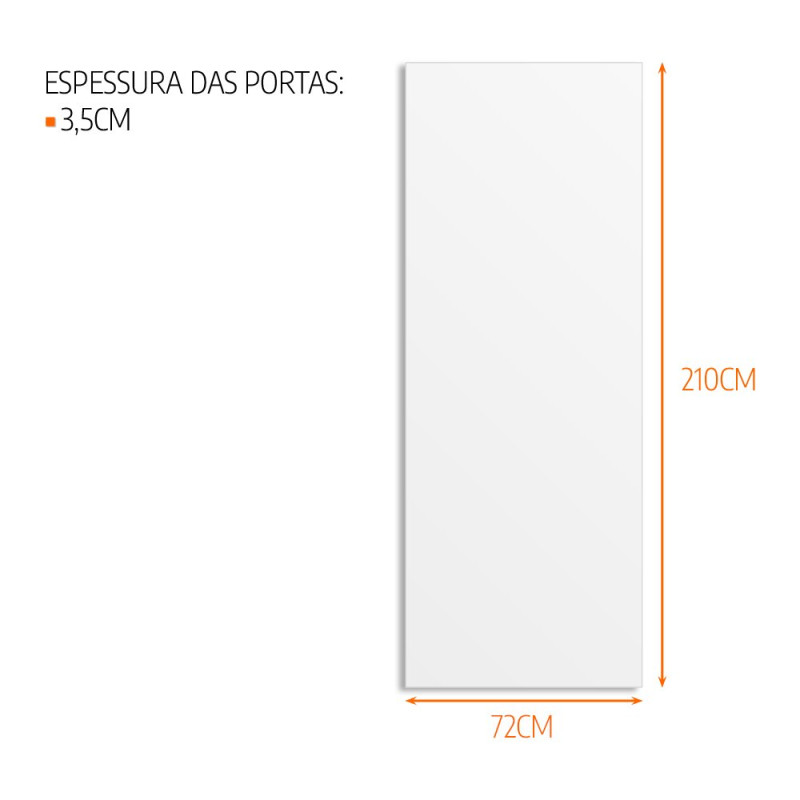 Folha De Porta Colméia Lisa Primer Uv 72cm
