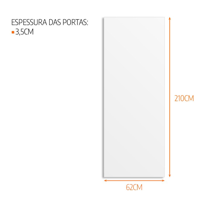 Folha De Porta Colméia Lisa Primer Uv 62cm