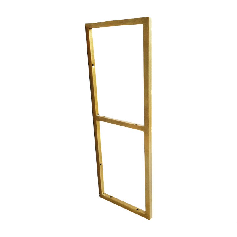 Suporte Estilo Industrial Duplo G Dourado Teto e Parede para Prateleiras de 25cm