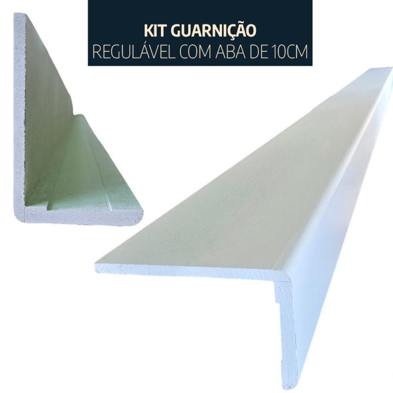 Kit Guarnição Regulável de MDF 10 x 6 x 220cm