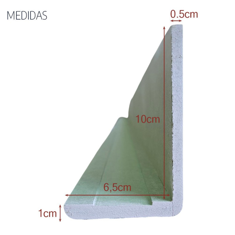 Kit Guarnição Regulável de MDF 10 x 6 x 220cm