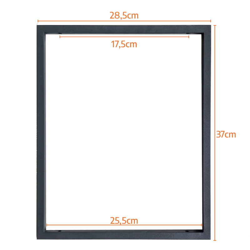 Trio de Suporte Estilo Industrial Simples de Teto para Prateleiras de 25cm