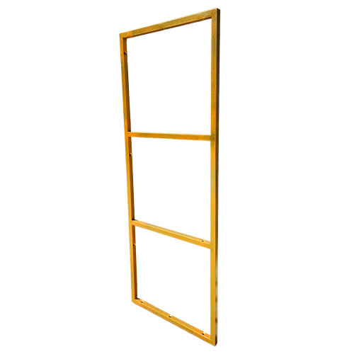 Suporte Estilo Industrial Triplo Dourado de Teto e Parede para Prateleiras de 30cm