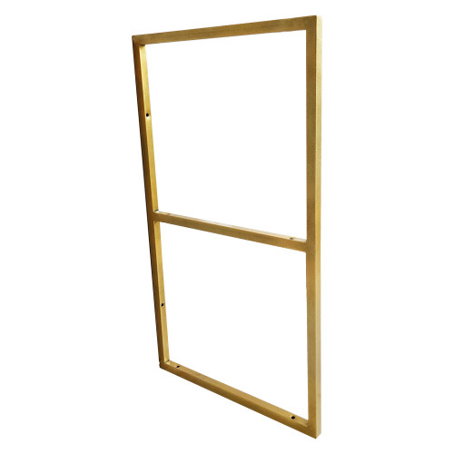 Suporte Estilo Industrial Duplo G Dourado de Teto e Parede para Prateleiras de 30cm