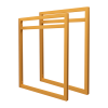Par de Suportes Estilo Industrial Dourado Duplo de Parede para Prateleiras 25cm