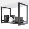 Kit Prateleira Estilo Industrial Simples de Teto em MDF Preto 30cm