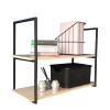 Kit Prateleira Estilo Industrial Dupla Grande 30cm