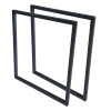 Par de Suportes Estilo Industrial Simples de Teto para Prateleiras de 30cm 