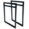Par de Suportes Estilo Industrial Duplo de Parede para Prateleiras de 20cm