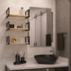 Trio de Suportes Estilo Industrial Simples de Parede para Prateleiras de 20cm