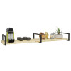 Trio de Suportes Estilo Industrial Simples de Parede para Prateleiras de 20cm