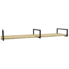 Trio de Suportes Estilo Industrial Simples de Parede para Prateleiras de 20cm