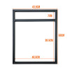 Trio de Suportes Estilo Industrial Duplo de Parede para Prateleiras de 40cm