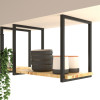 Suporte Estilo Industrial Simples de Teto para Prateleiras de 30cm