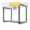 Trio de Suporte Estilo Industrial Simples de Teto para Prateleiras de 25cm