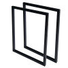 Par Suporte Estilo Industrial Simples de Teto para Prateleiras de 25cm