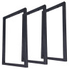 Trio de Suportes Estilo Industrial Simples de Teto para Prateleiras de 20cm