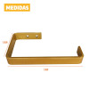 Porta Papel Higiênico Simples de Parede Dourado