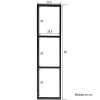 Trio de Suportes Estilo Industrial Triplo Teto e Parede para Prateleiras 20cm