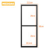 Trio de Suportes Estilo Industrial Duplo G Teto e Parede para Prateleiras de 20cm