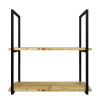 Suporte Estilo Industrial Duplo G Teto e Parede para Prateleiras de 25cm 