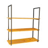 Par de Suportes Estilo Industrial Triplo Teto e Parede Prateleiras 25cm
