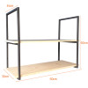 Kit Prateleira Estilo Industrial Dupla Grande 30cm