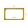 Par de Suportes Estilo Industrial Dourado Simples de Parede para Prateleira 20cm