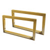 Par de Suportes Estilo Industrial Dourado Simples de Parede para Prateleira 20cm